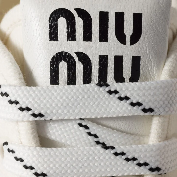 Denim sneakers with logo - Image 4