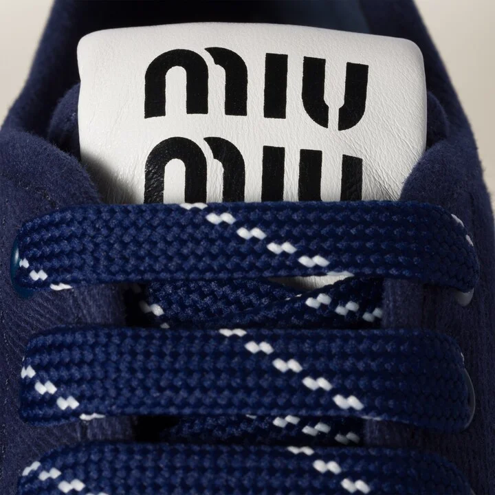 Denim sneakers with logo - Image 4