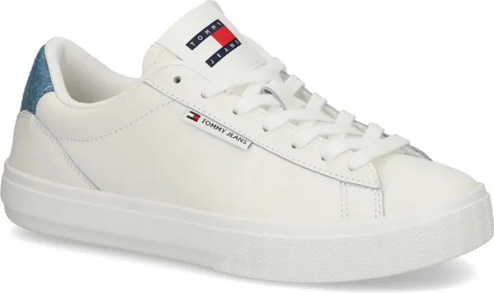 Denim-Trimmed Leather Sneakers - Image 2