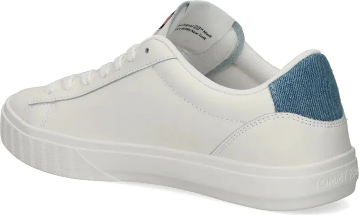Denim-Trimmed Leather Sneakers - Image 3