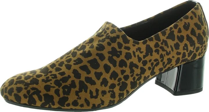 Denisa 2 Womens Animal Print Man Made Block Heels
