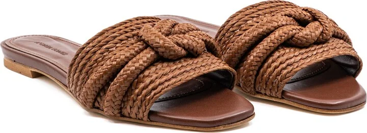 Denisse Raffia Slide Flat - Image 5