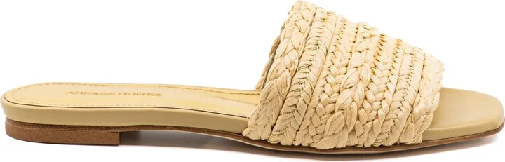 Denisse Raffia Slide Flat