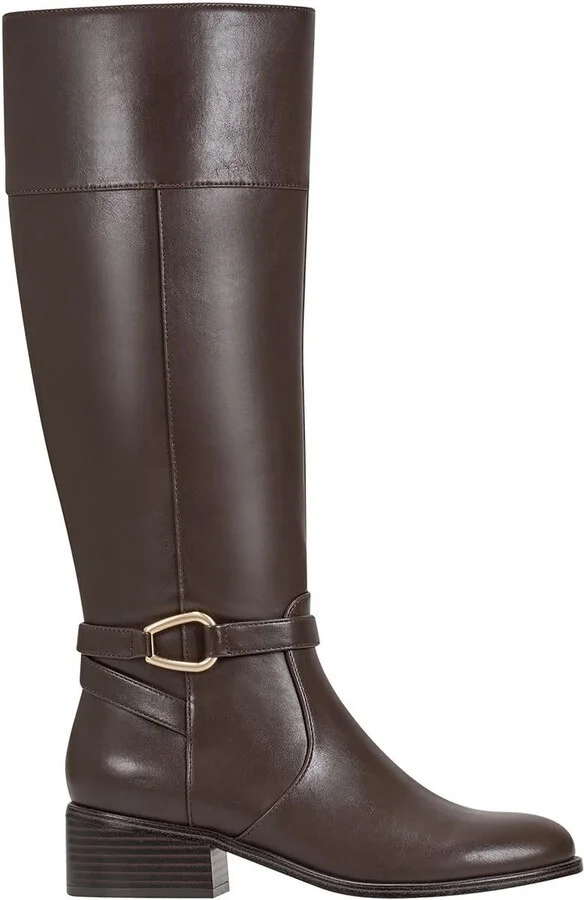 Dennie 3 Womens Faux Leather Wide Calf Knee-High Boots