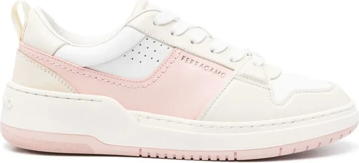Dennis panelled leather sneakers