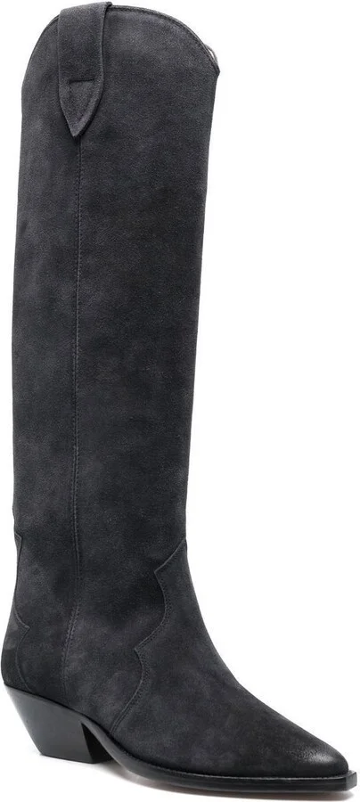 Denvee 50mm Suede Knee-High Boots - Image 2