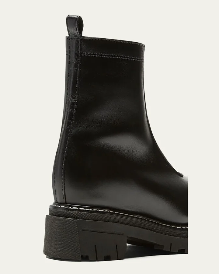 Deon Leather Zip-Up Ankle Booties - Image 4
