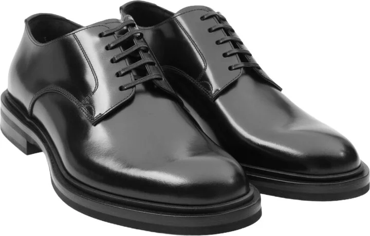 Derby In Black Brushed Calfskin - Image 2