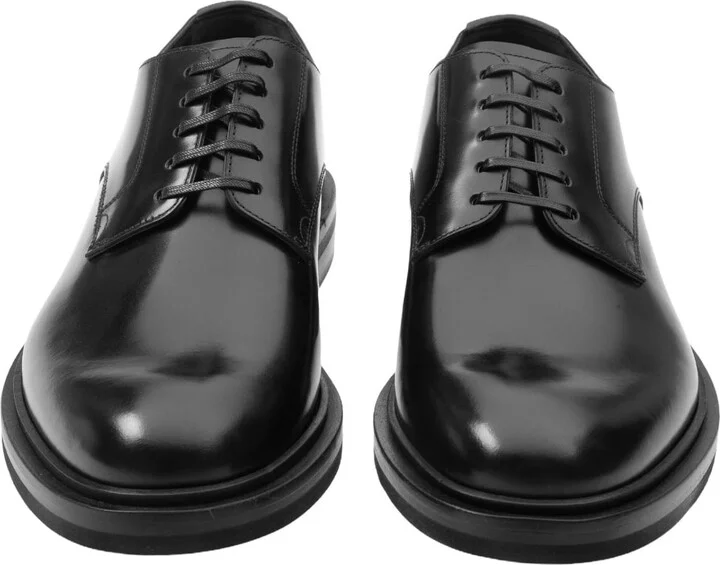 Derby In Black Brushed Calfskin - Image 3