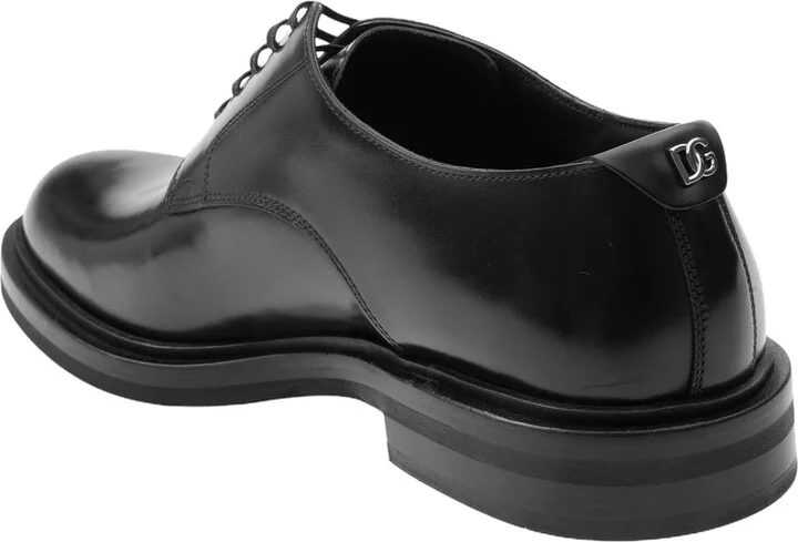 Derby In Black Brushed Calfskin - Image 4