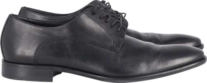 Derby Lace-Up Formal Shoes in Black Leather