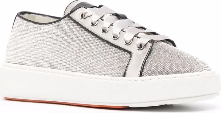 Derby sequin-embellished low-top sneakers - Image 2