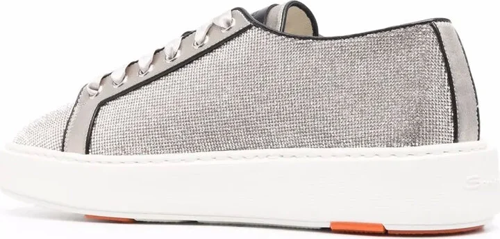 Derby sequin-embellished low-top sneakers - Image 3