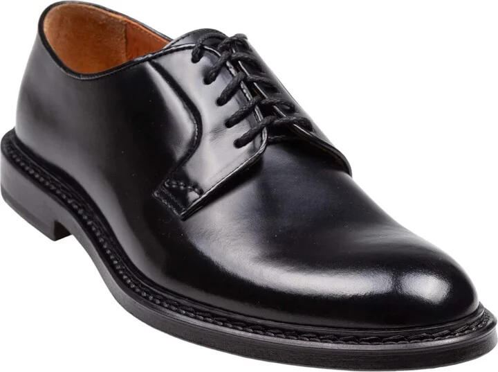 Derby Shoe In Black Leather - Image 2