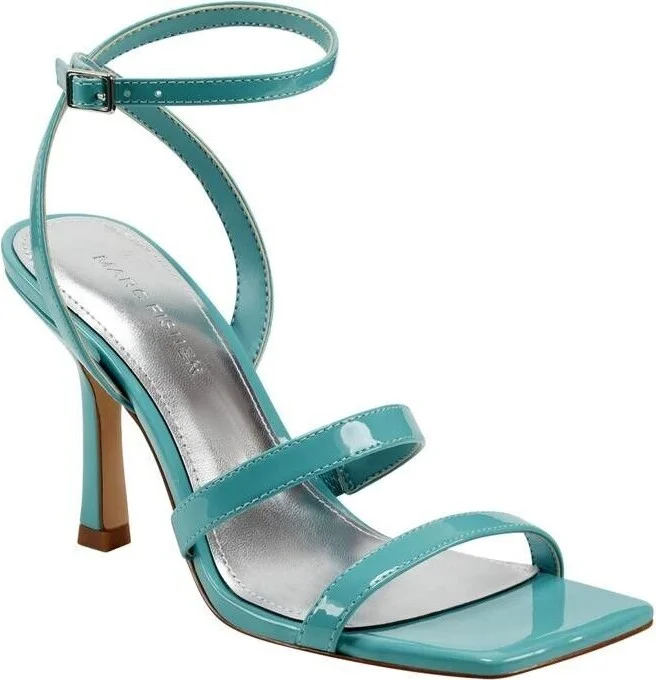 Deric Sandal Women's US 10 Blue Ankle Straps Stiletto Heel KHD328