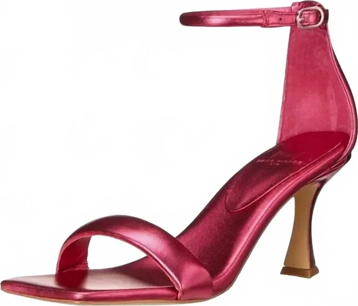 Derine Heeled Sandals In Metallic Pink