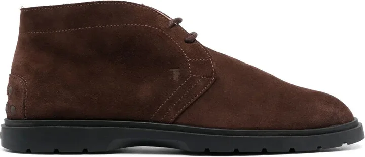 Desert suede lace-up boots
