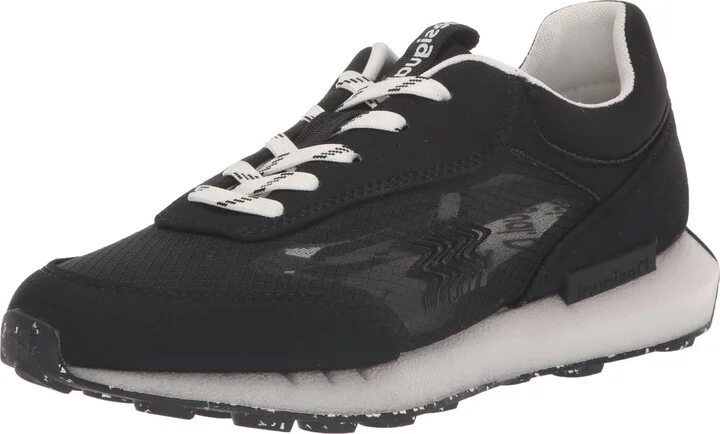 Desigual Women's 4 Woman Fabric Sneakers Low Shoes_Jogger_Colour Logo 2000 Black