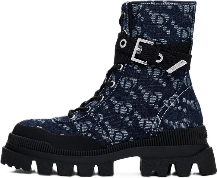 Desigual Women's Shoes 4 Woman Denim Flat Fashion Boot
