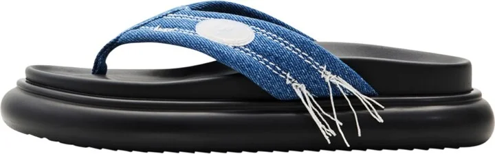 Desigual Women's Shoes 4 Woman Denim Sandals Block