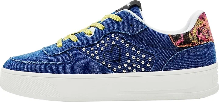 Desigual Women's Shoes 4 Woman Denim Sneakers Low
