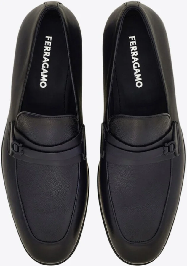 Desio Gancini Leather Loafers - Image 2