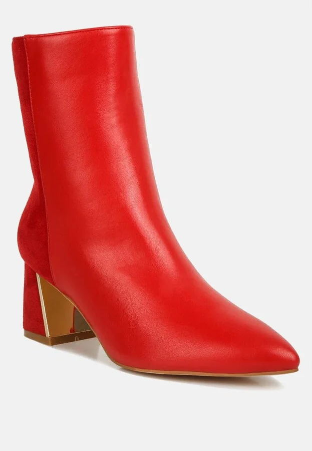 Desire Suede Back Panel High Ankle Boots - Image 2