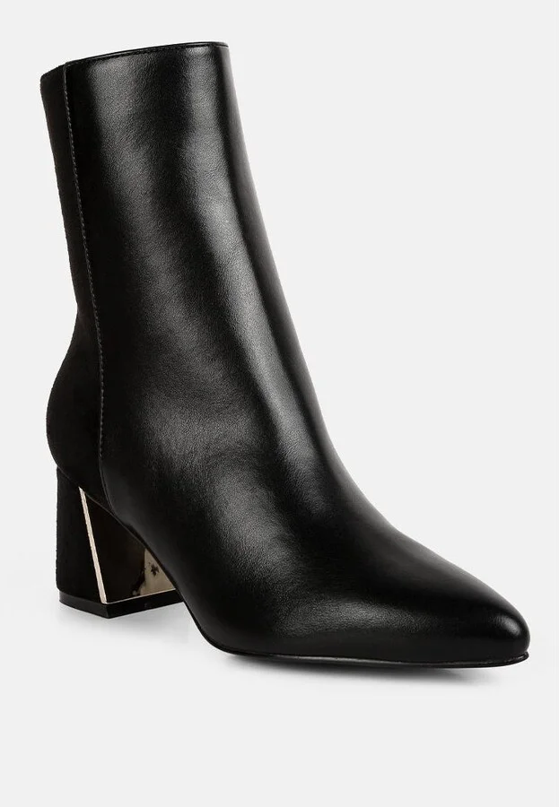 Desire Suede Back Panel High Ankle Boots - Image 4
