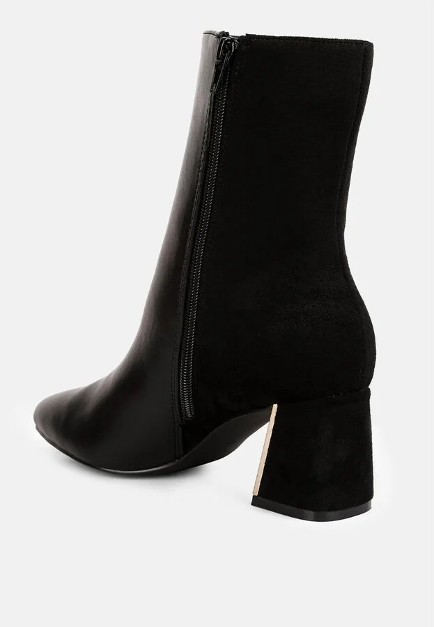 Desire Suede Back Panel High Ankle Boots - Image 5