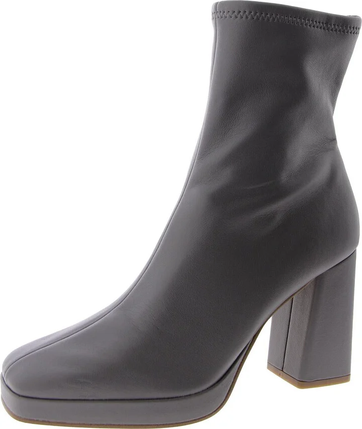 Desiree Womens Faux Leather Plaform Ankle Boots