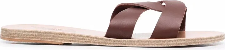 Desmos crossover leather-strap sandals