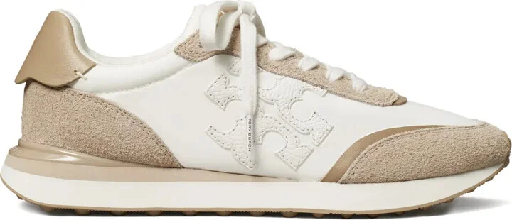 Destiny suede-panel sneakers