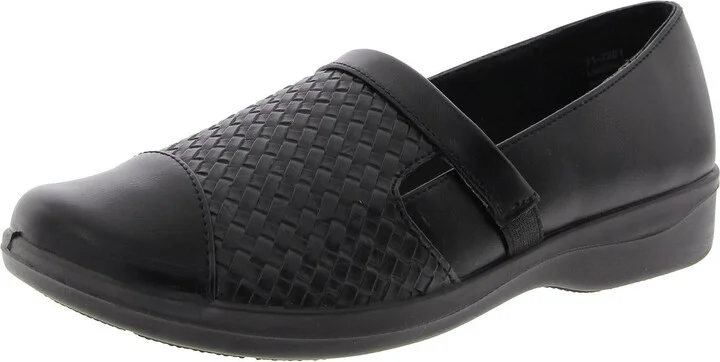 Destiny Womens Padded Insole Leather Slip-On Sneakers