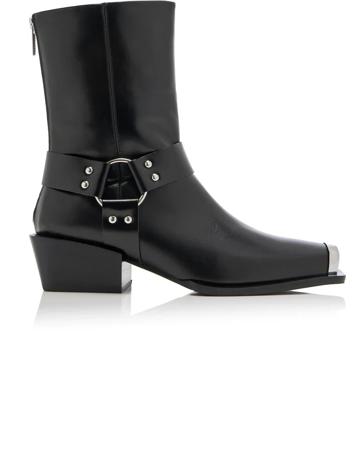 Detailed Leather Boots