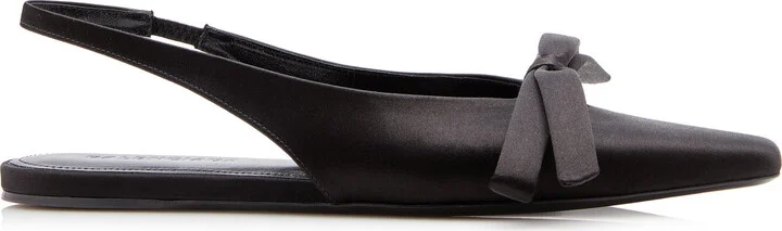 Detailed Satin Slingback Pumps