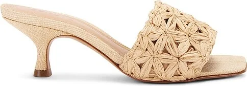 Dethalia Straw Sandal in Perla