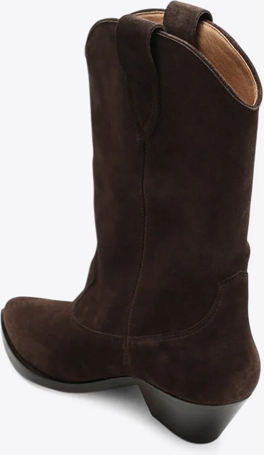 Deurto Suede Cowboy Mid-Calf Boots - Image 2