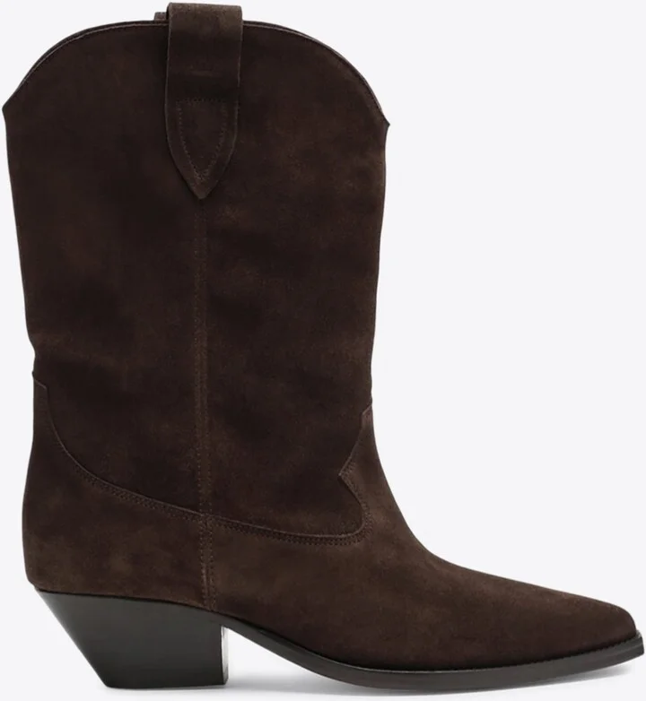 Deurto Suede Cowboy Mid-Calf Boots