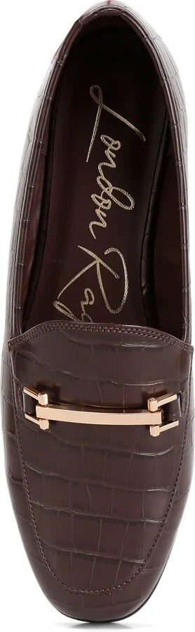 Deverell Croc Embossed Loafer - Image 6