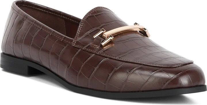 Deverell Croc Embossed Loafer