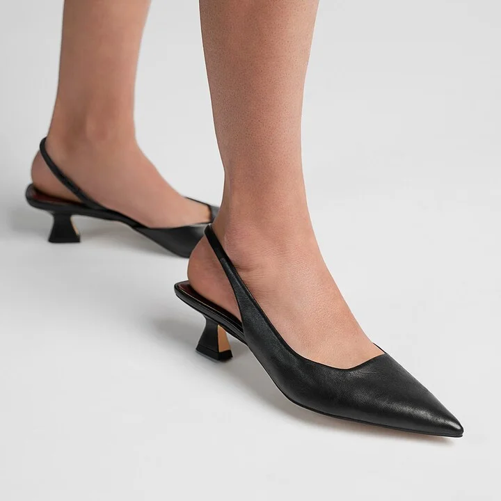 Devin Kitten Heel Slingback Pump - Image 2