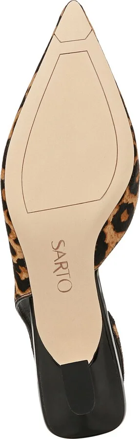 Devin Slingback Half D'Orsay Pointed Toe Kitten Heel Pump - Image 6