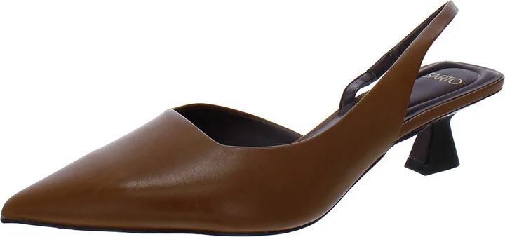 Devin Womens Comfort Insole Pointed Toe Slingback Heels