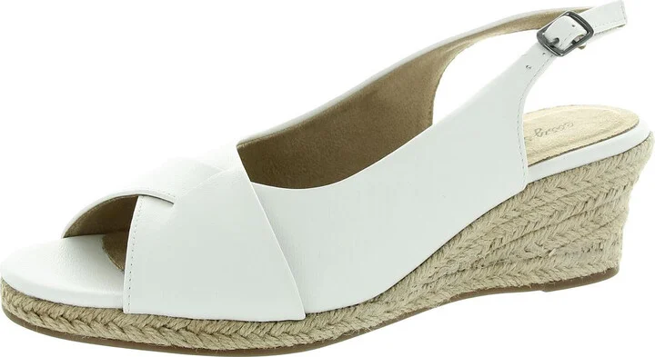 Devita Womens Cushioned Footbed Faux Leather Slingback Sandals