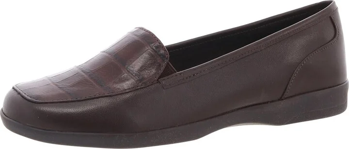 Devitt Womens Leather Slip On Loafers