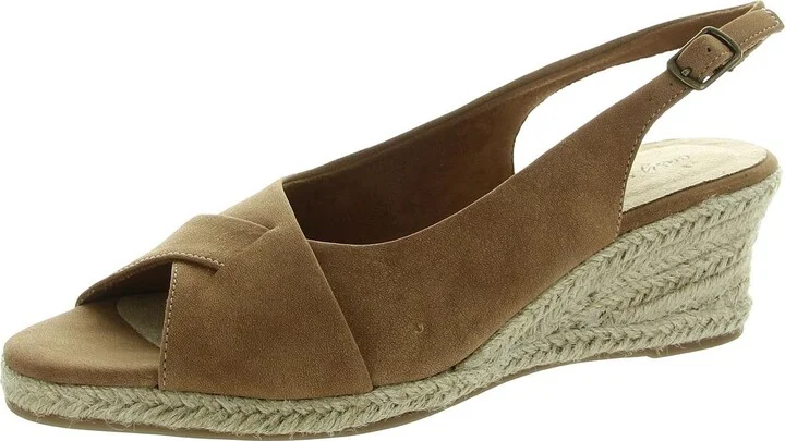 Devlin Womens Padded Insole Faux Suede Espadrilles