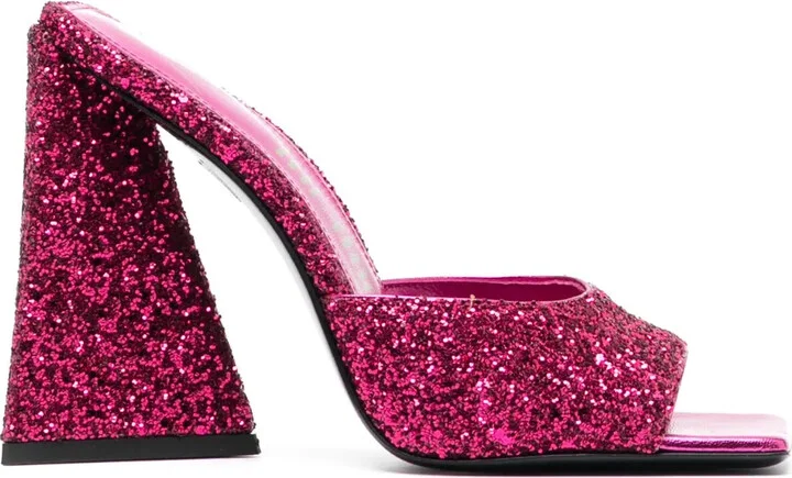 Devon 115mm glitter mules