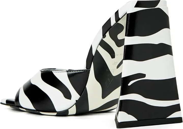Devon 115mm zebra-print sandals - Image 3