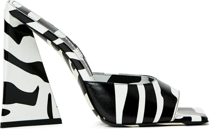 Devon 115mm zebra-print sandals