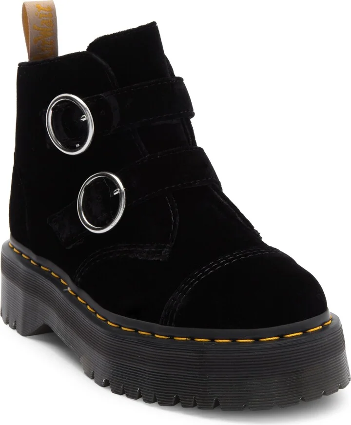 Devon Double Buckle Velvet Chukka Boot